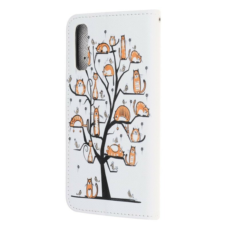 Fodral Huawei P Smart S Med Kedjar Funky Cats Med Rem