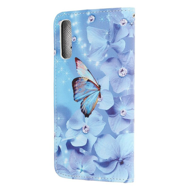 Fodral Huawei P Smart S Med Kedjar Strappy Diamond Butterflies