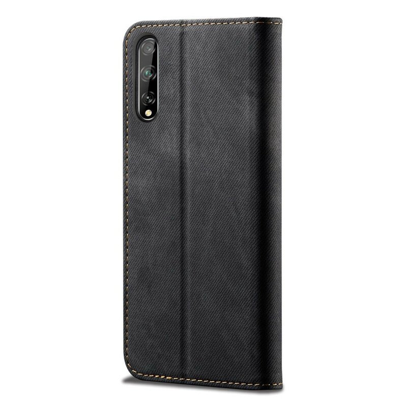 Folio-fodral Huawei P Smart S Läderfodral Denim Tyg