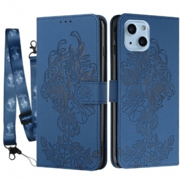 Fodral iPhone 13 Mini Med Kedjar Barock Strappy Tiger