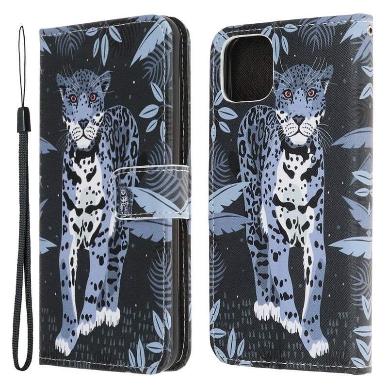 Fodral iPhone 13 Mini Med Kedjar Strappy Leopard