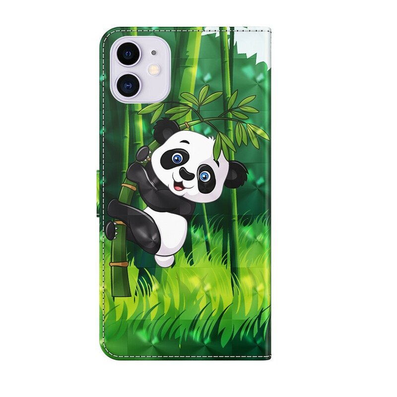 Fodral iPhone 13 Mini Panda Och Bambu