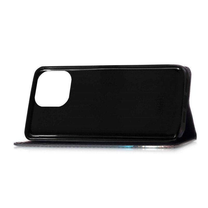 Folio-fodral iPhone 13 Mini Gyllene Rosor