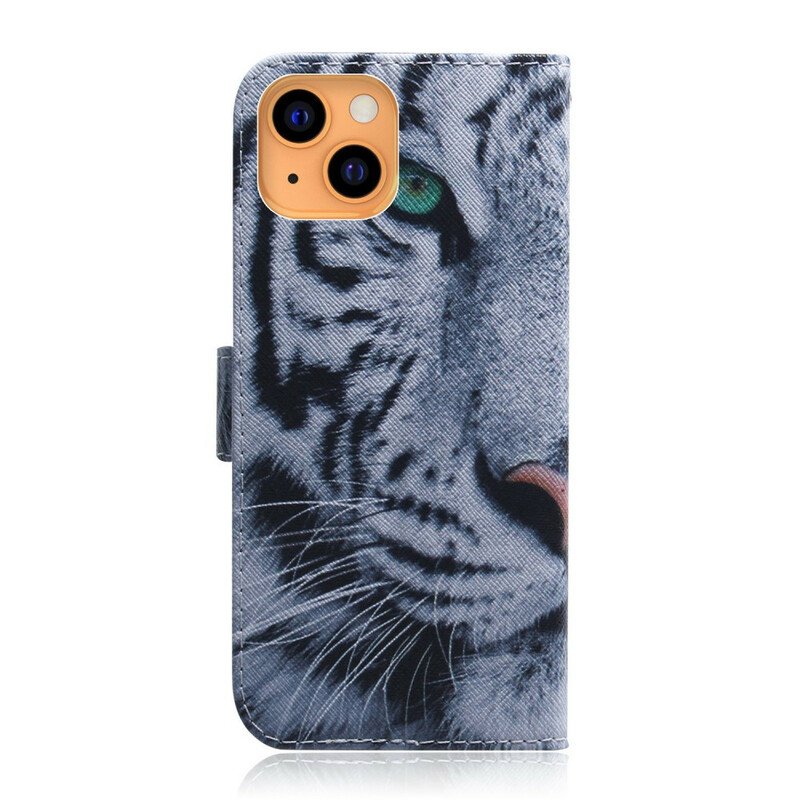 Folio-fodral iPhone 13 Mini Tiger Face