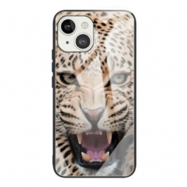 Mobilskal iPhone 13 Mini Leopard Härdat Glas