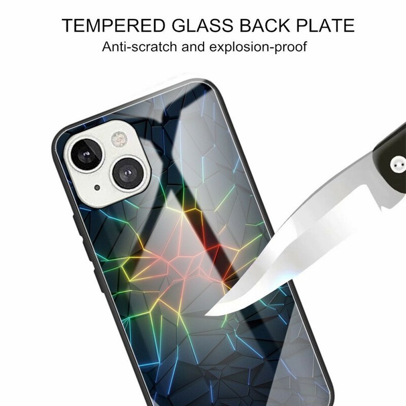 Skal iPhone 13 Mini Geometri Härdat Glas