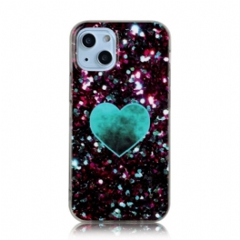 Skal iPhone 13 Mini Glitter Marmor