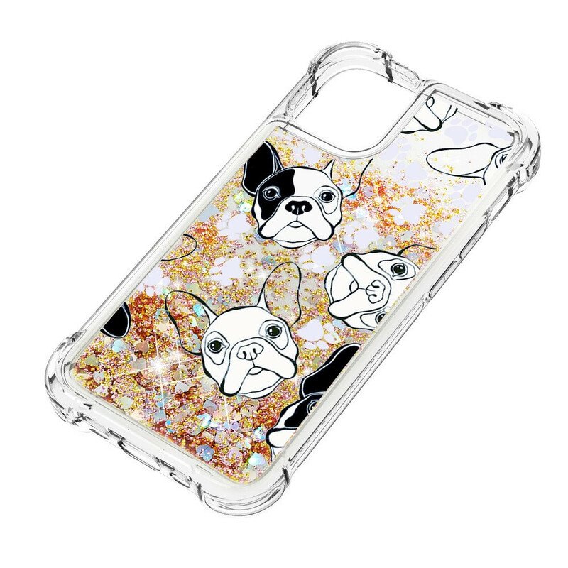 Skal iPhone 13 Mini Mr Dog Paljetter