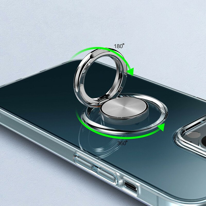 Skal iPhone 13 Mini Transparent Med Ring-support