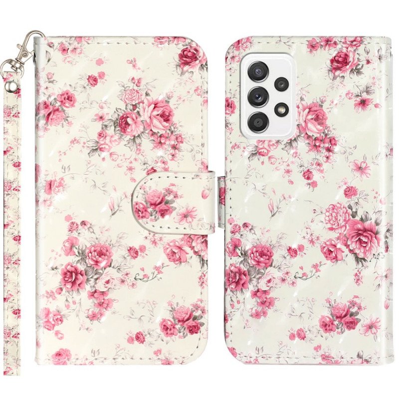 Fodral Samsung Galaxy A33 5G Med Kedjar Rem Liberty Flowers