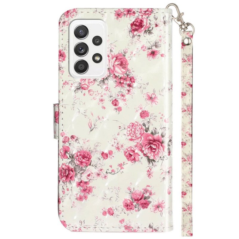 Fodral Samsung Galaxy A33 5G Med Kedjar Rem Liberty Flowers