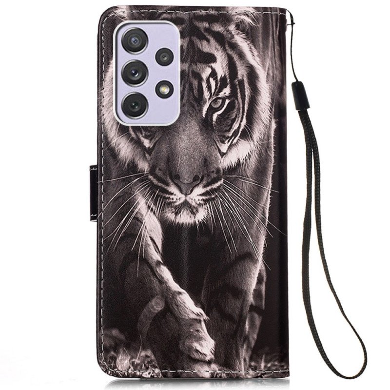 Fodral Samsung Galaxy A33 5G Med Kedjar Strappy Night Tiger