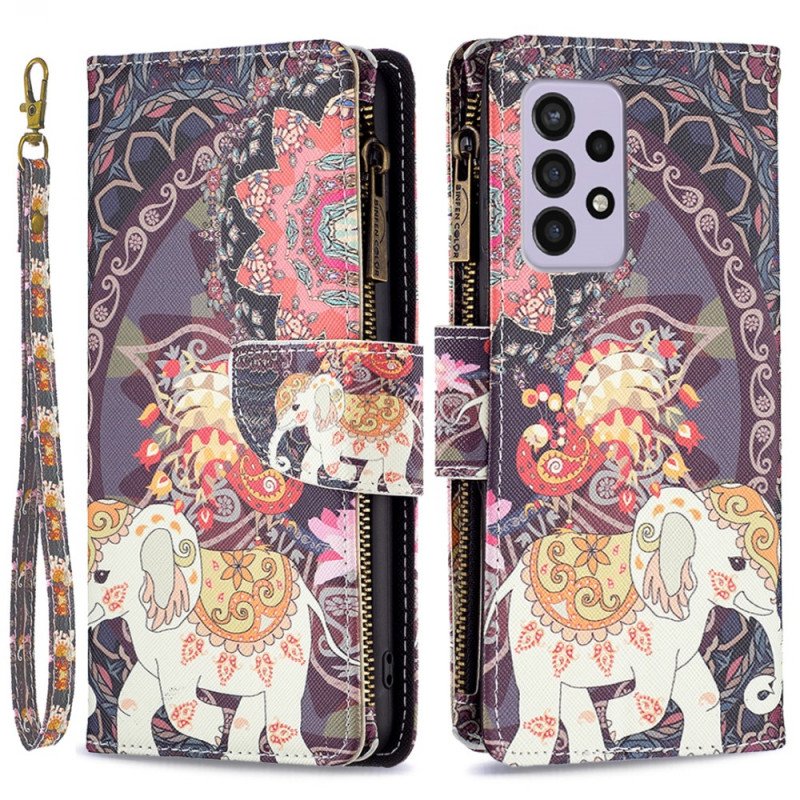 Folio-fodral Samsung Galaxy A33 5G Elephant Zip-ficka