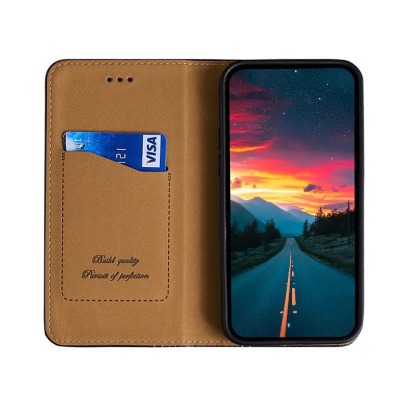 Folio-fodral Samsung Galaxy A33 5G Läderfodral Vintagestil