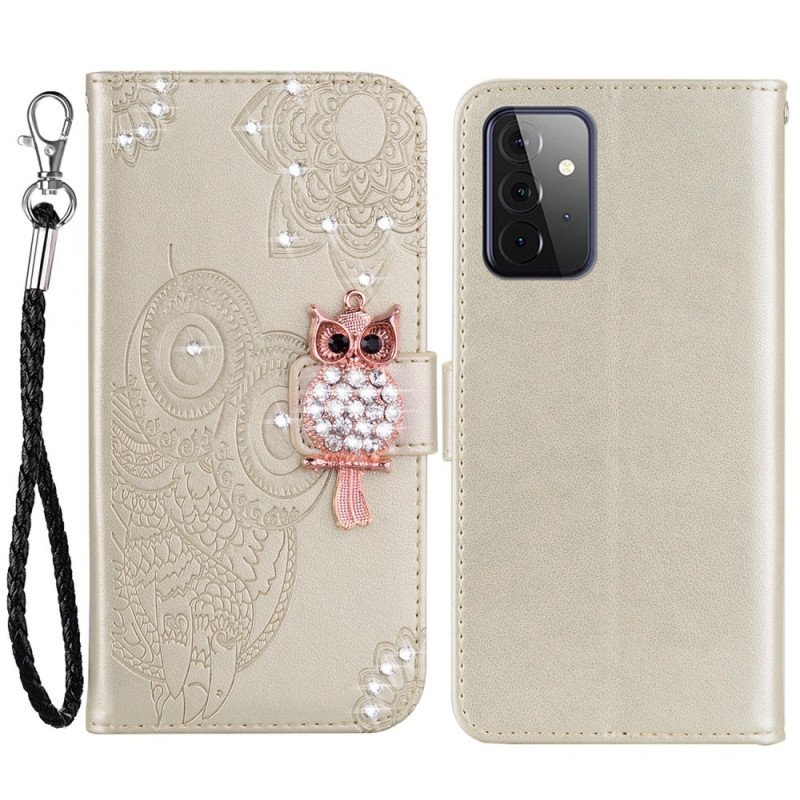 Folio-fodral Samsung Galaxy A33 5G Uggla Mandala Och Charm