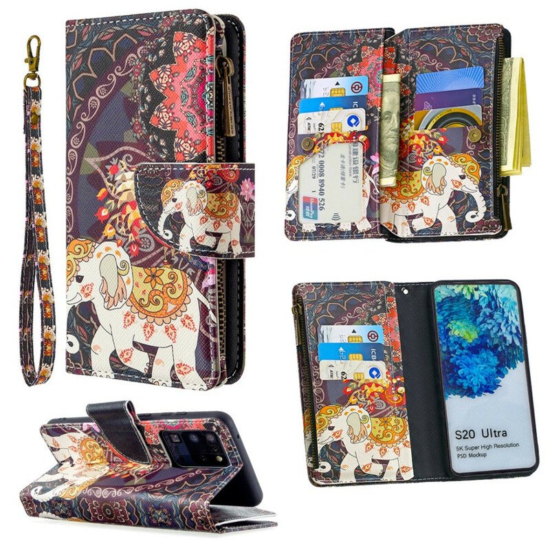 Fodral Samsung Galaxy S20 Ultra Elephant Zip-ficka