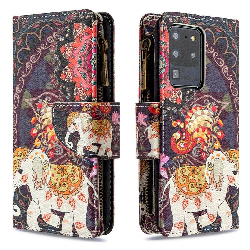 Fodral Samsung Galaxy S20 Ultra Elephant Zip-ficka