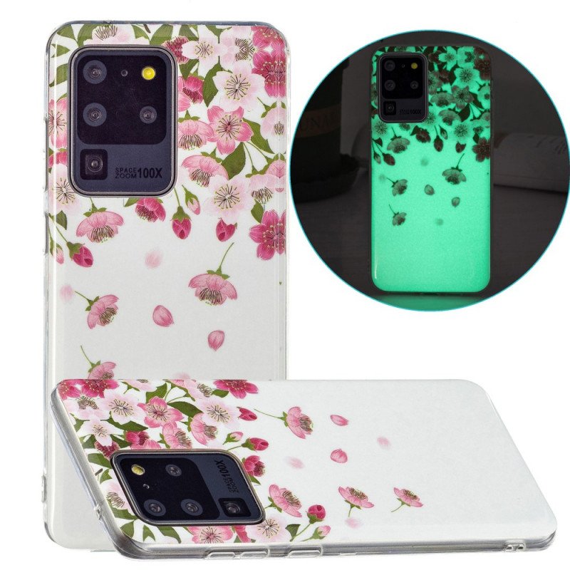 Skal Samsung Galaxy S20 Ultra Fluorescerande Blommor