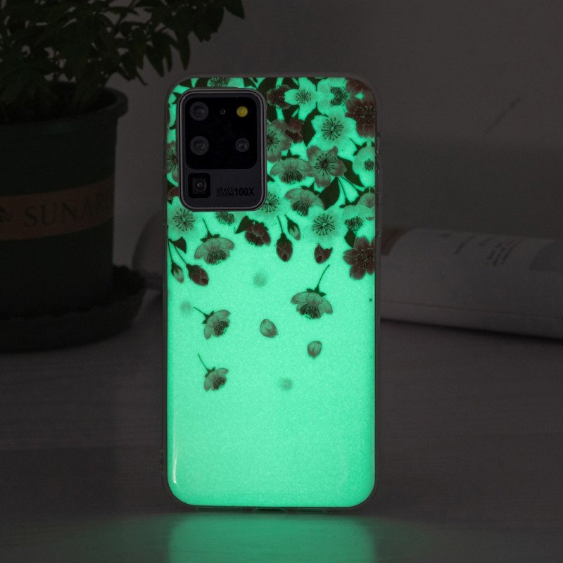 Skal Samsung Galaxy S20 Ultra Fluorescerande Blommor