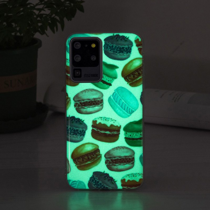 Skal Samsung Galaxy S20 Ultra Fluorescerande Makroner