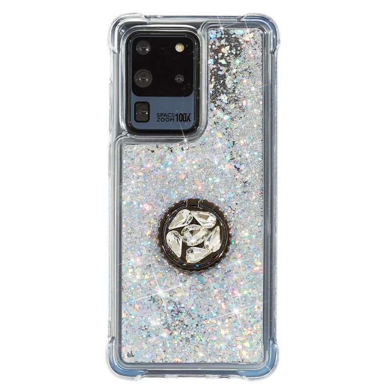 Skal Samsung Galaxy S20 Ultra Glitter Ring-bracket