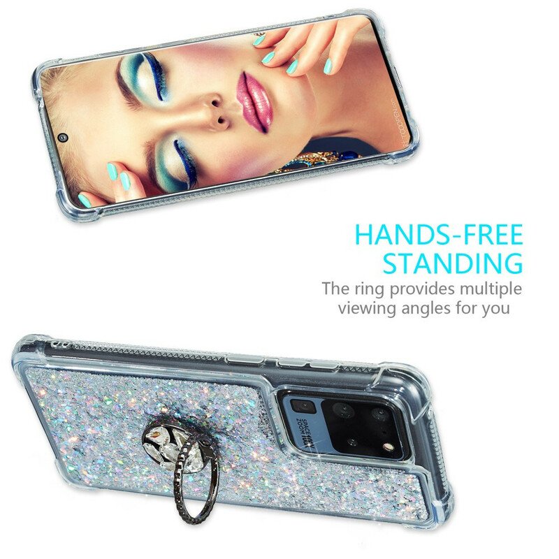 Skal Samsung Galaxy S20 Ultra Glitter Ring-bracket