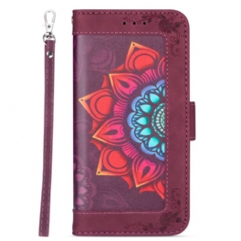 Fodral Samsung Galaxy S22 5G Med Kedjar Strappy Mandala Dekoration