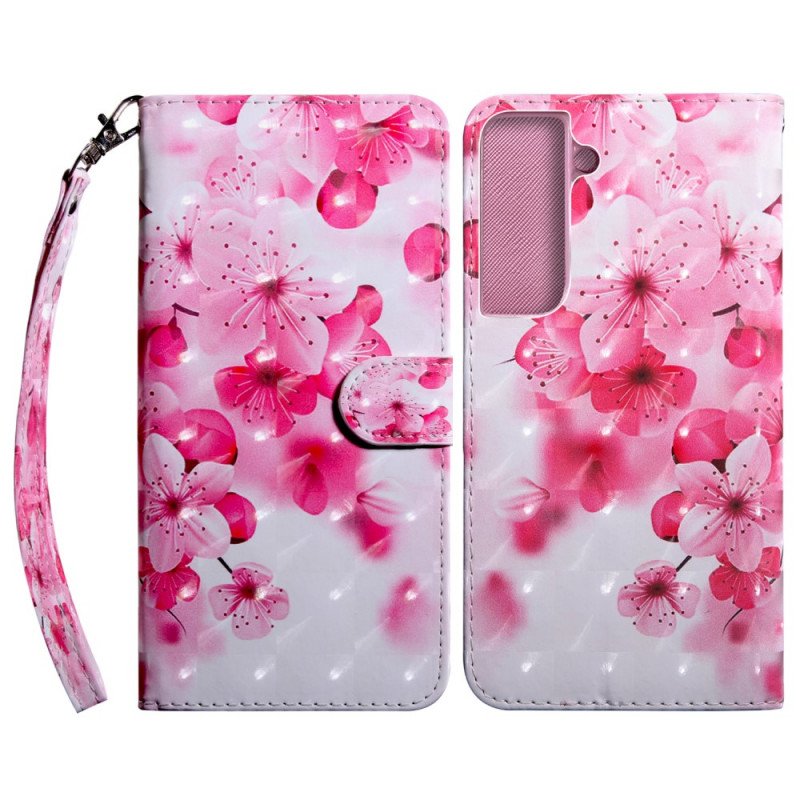 Fodral Samsung Galaxy S22 5G Rosa Blommor