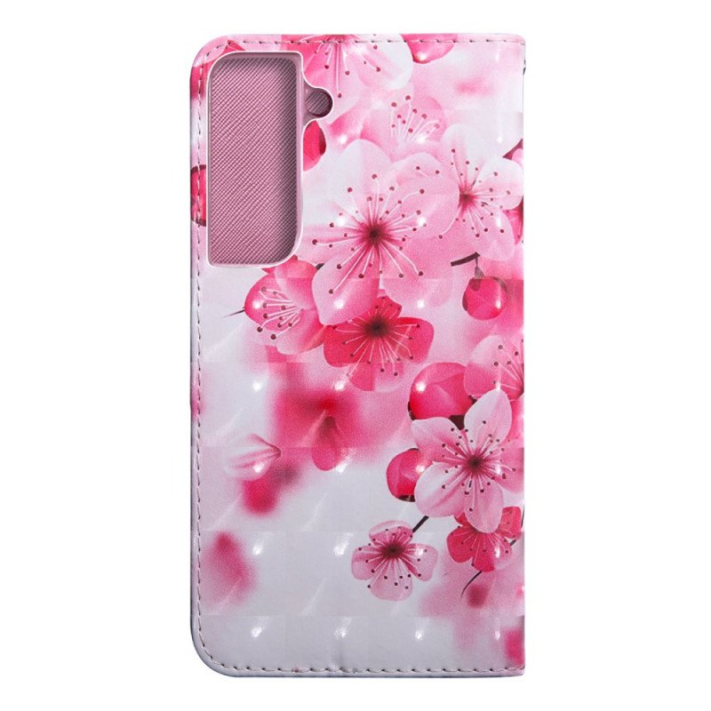 Fodral Samsung Galaxy S22 5G Rosa Blommor