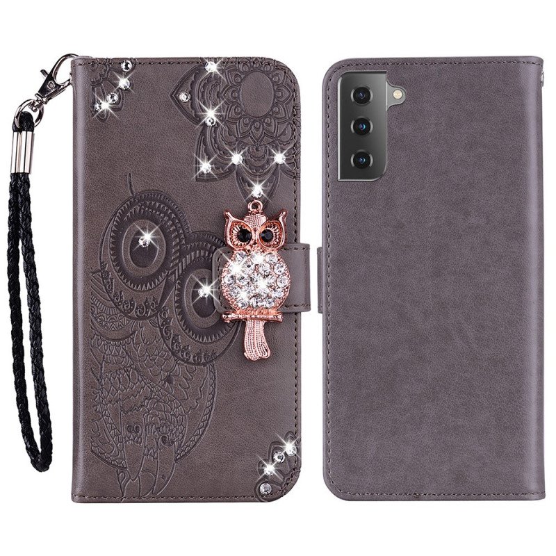 Fodral Samsung Galaxy S22 5G Uggla Mandala Och Charm