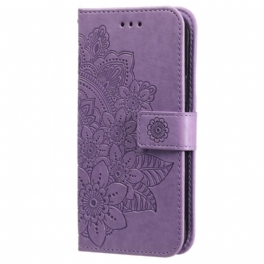 Läderfodral Samsung Galaxy S22 5G Blomma Mandala