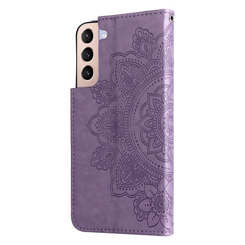 Läderfodral Samsung Galaxy S22 5G Blomma Mandala