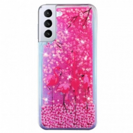 Skal Samsung Galaxy S22 5G Flamingo Paljetter