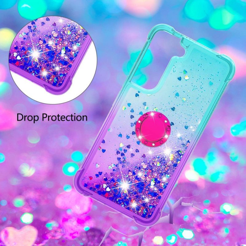 Skal Samsung Galaxy S22 5G Glitter Ring-bracket