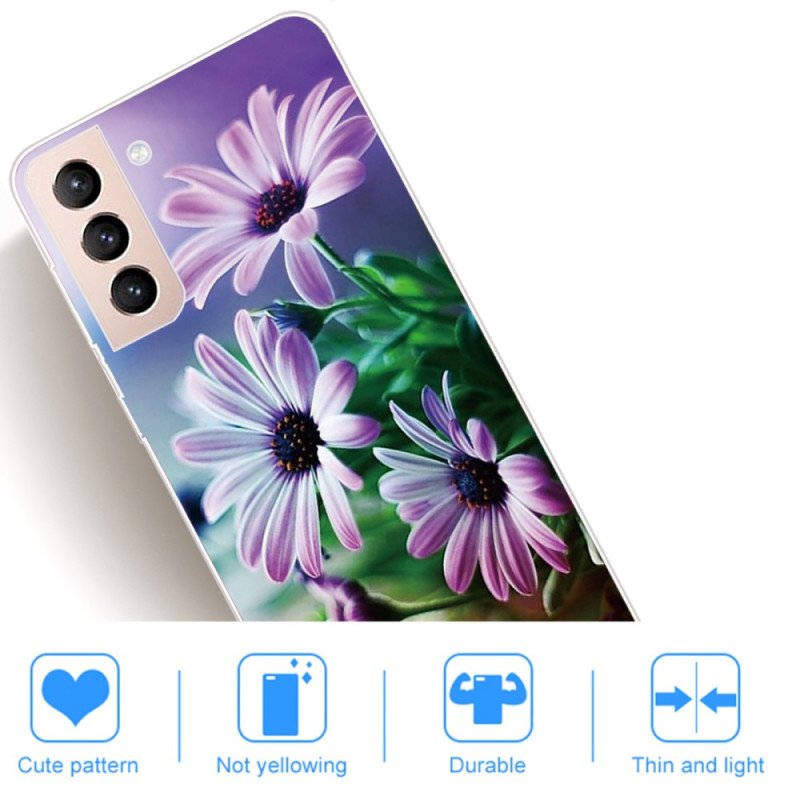 Skal Samsung Galaxy S22 5G Realistiska Blommor