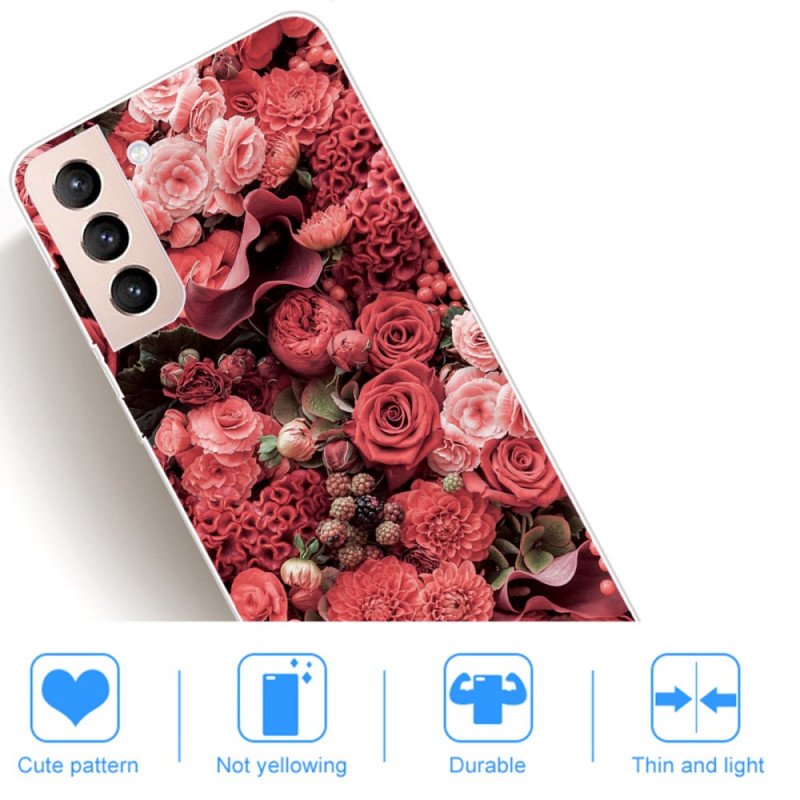 Skal Samsung Galaxy S22 5G Rosa Blommor