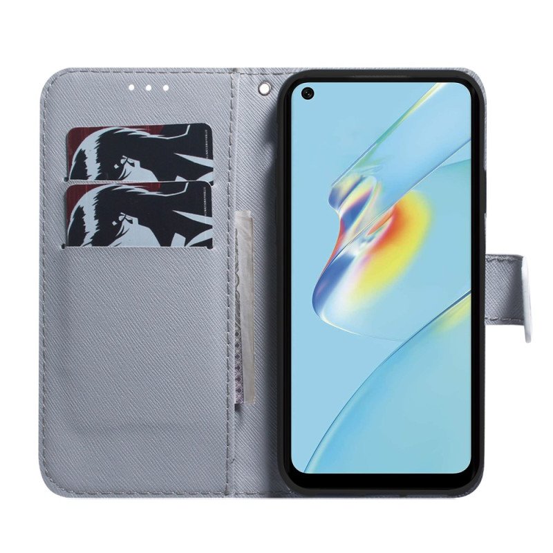 Folio-fodral Oppo Reno 8 Lite Blommande Grenar