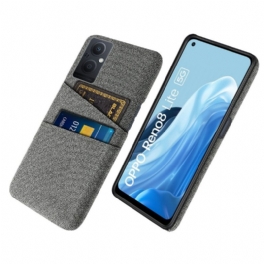 Skal Oppo Reno 8 Lite Korthållare Tyg