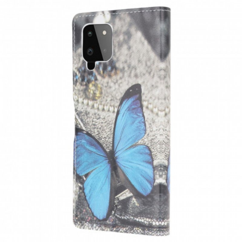 Fodral Samsung Galaxy A22 Butterfly Prestige Blue