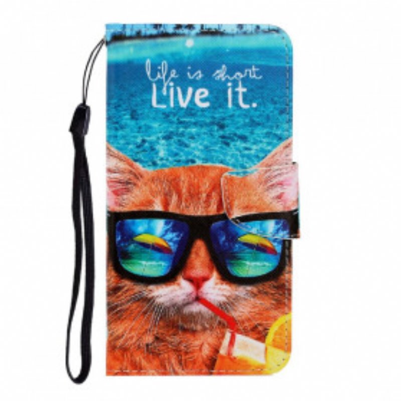 Fodral Samsung Galaxy A22 Med Kedjar Cat Live It Strappy