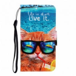 Fodral Samsung Galaxy A22 Med Kedjar Cat Live It Strappy