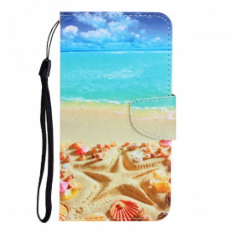 Fodral Samsung Galaxy A22 Med Kedjar Lanyard Beach