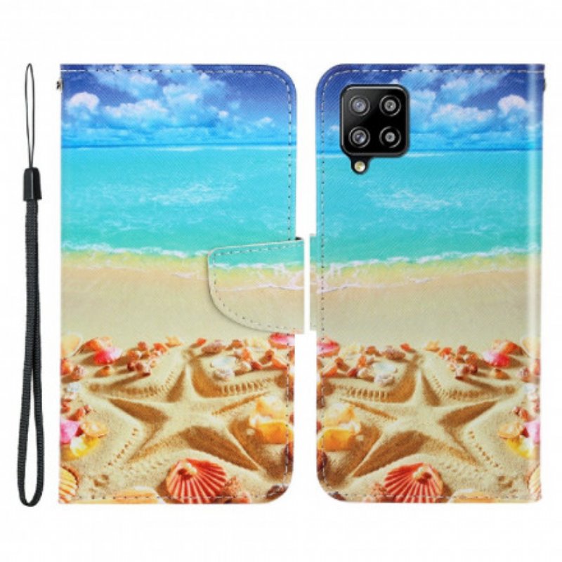 Fodral Samsung Galaxy A22 Med Kedjar Lanyard Beach