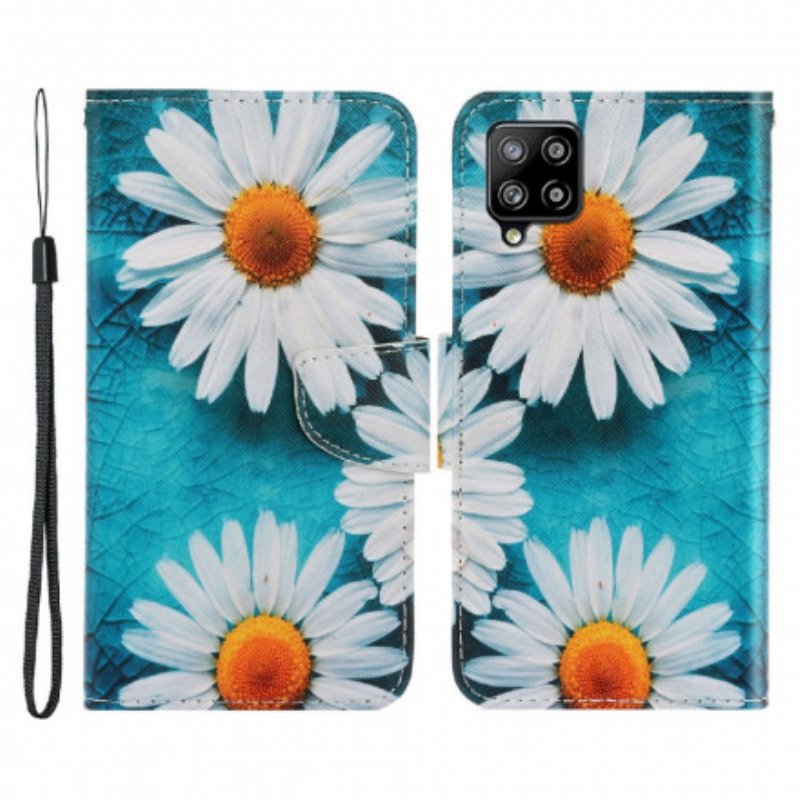 Fodral Samsung Galaxy A22 Med Kedjar Thong Daisies