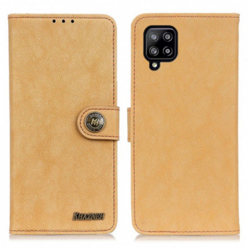 Folio-fodral Samsung Galaxy A22 Khazneh Retro Split Konstläder