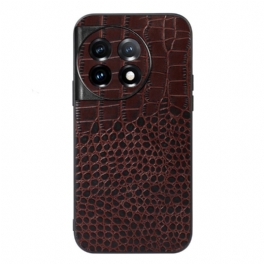 Skal OnePlus 11 5G Äkta Crocodile Texture Läder