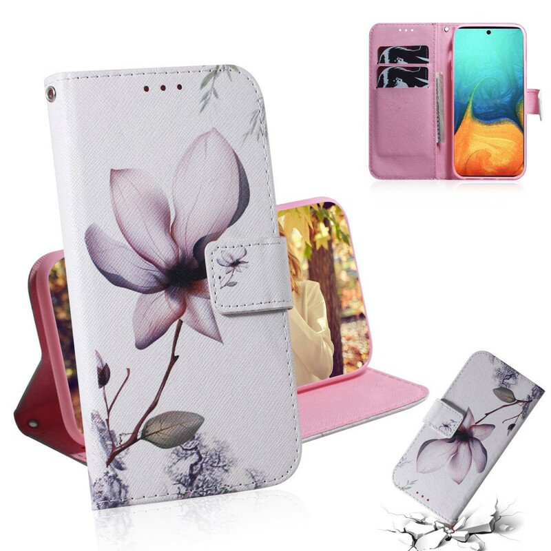 Fodral Samsung Galaxy A71 Blomma Dusty Pink