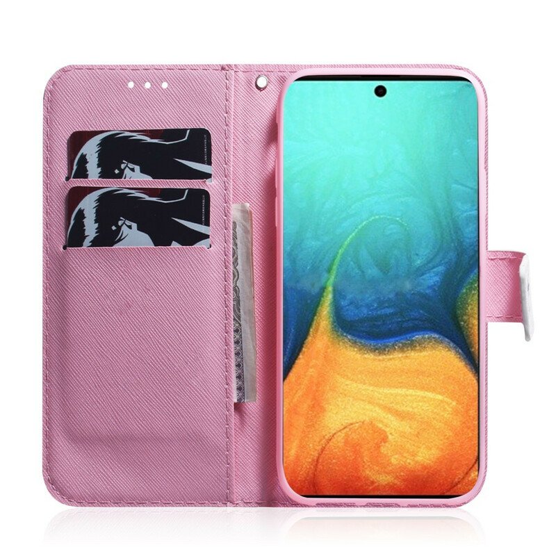 Fodral Samsung Galaxy A71 Blomma Dusty Pink