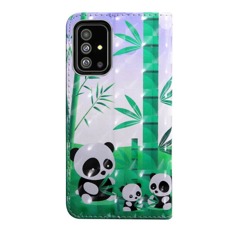 Fodral Samsung Galaxy A71 Panda Familj