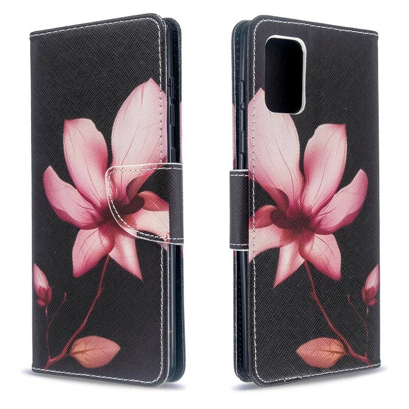 Fodral Samsung Galaxy A71 Rosa Blomma